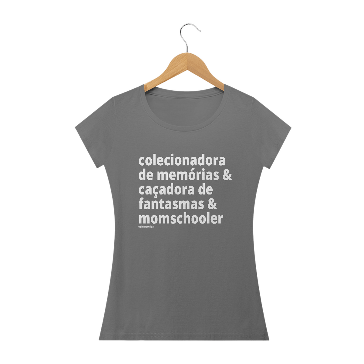 Nome do produto: Camisa Feminina Estonada - colecionadora de memórias & caçadora de fantasmas & momschooler