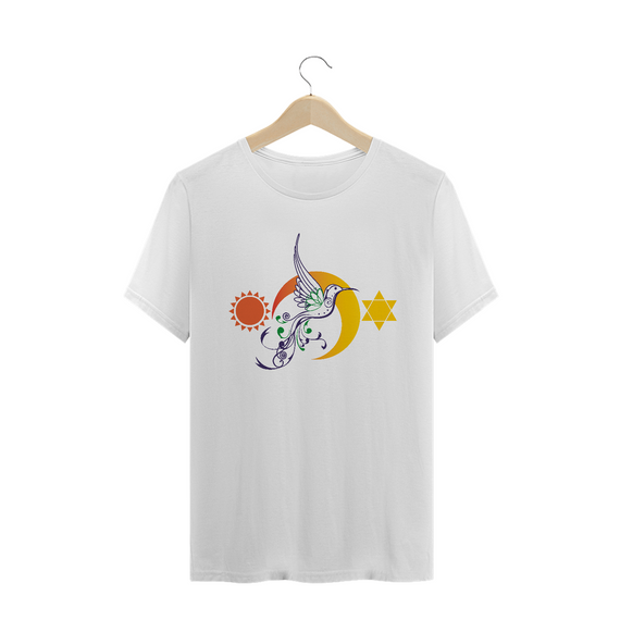 Camiseta Masculina Sol, Lua e Estrela