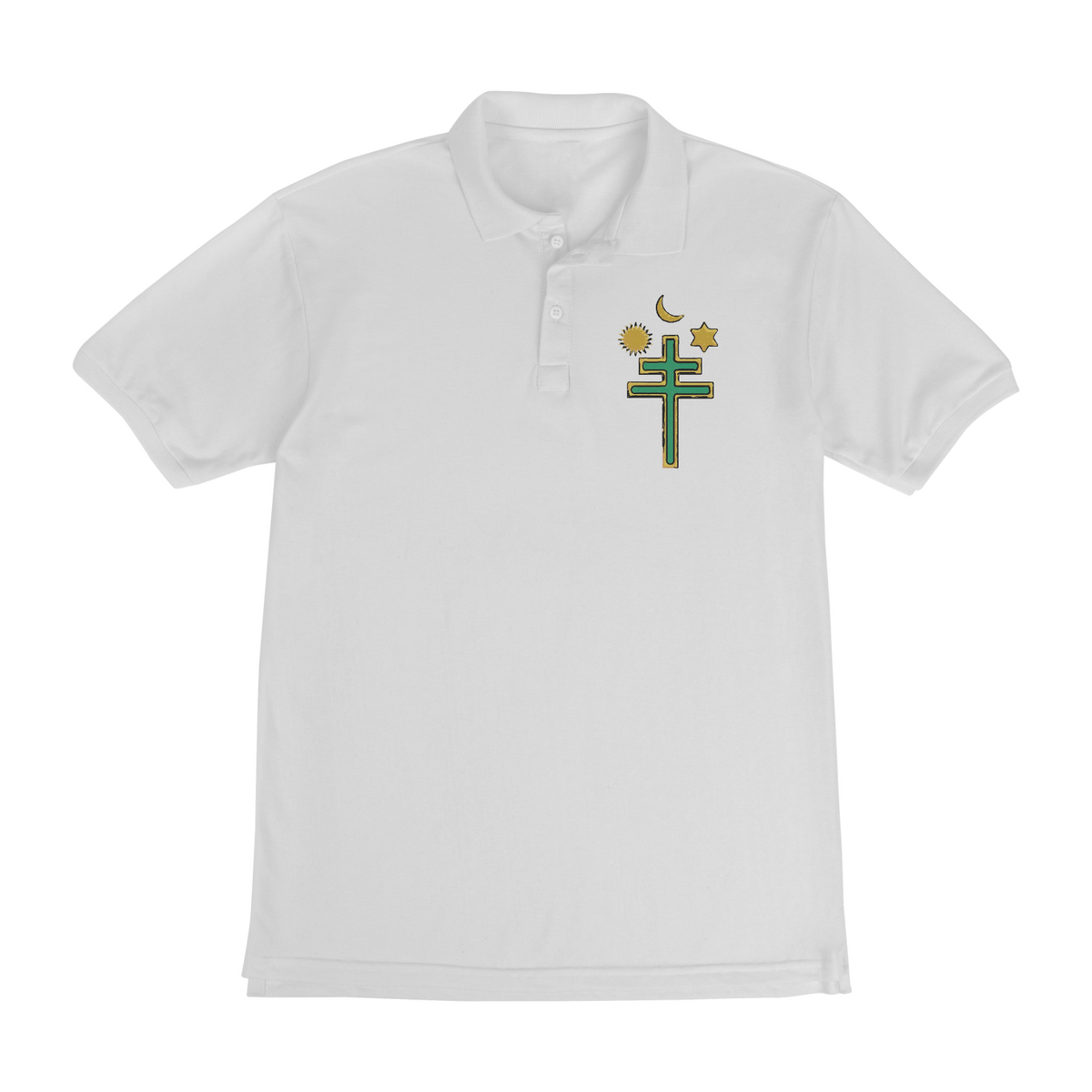 Nome do produto: Camiseta Polo Santo Daime