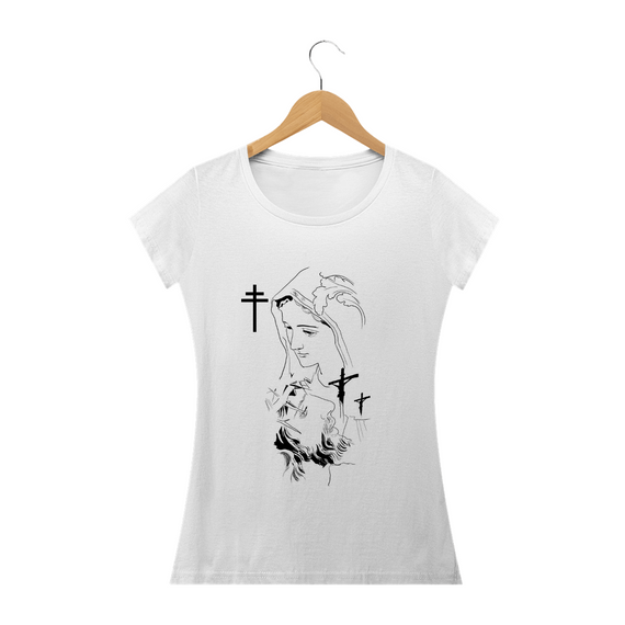 Camiseta Feminina Nossa Senhora e Cruzeiro