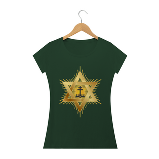 Nome do produtoCamiseta Feminina Estrela e Santo Cruzeiro