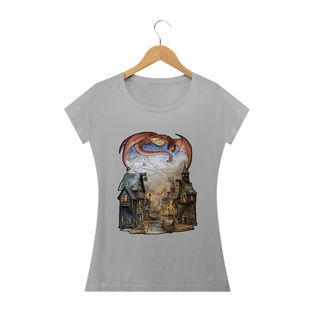 Nome do produtoCamiseta The Hobbit - Smaug over Laketown #bylk