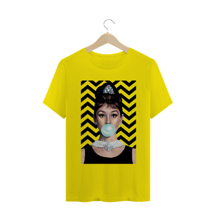 Nome do produtoCamiseta Audrey Hepburn Bubblegum