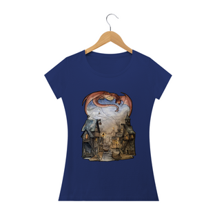 Nome do produtoCamiseta The Hobbit - Smaug over Laketown #bylk