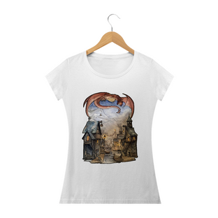 Nome do produtoCamiseta The Hobbit - Smaug over Laketown #bylk