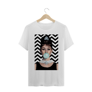 Nome do produtoCamiseta Audrey Hepburn Bubblegum