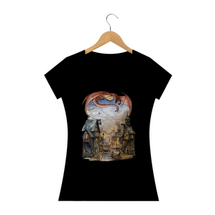 Nome do produtoCamiseta The Hobbit - Smaug over Laketown #bylk