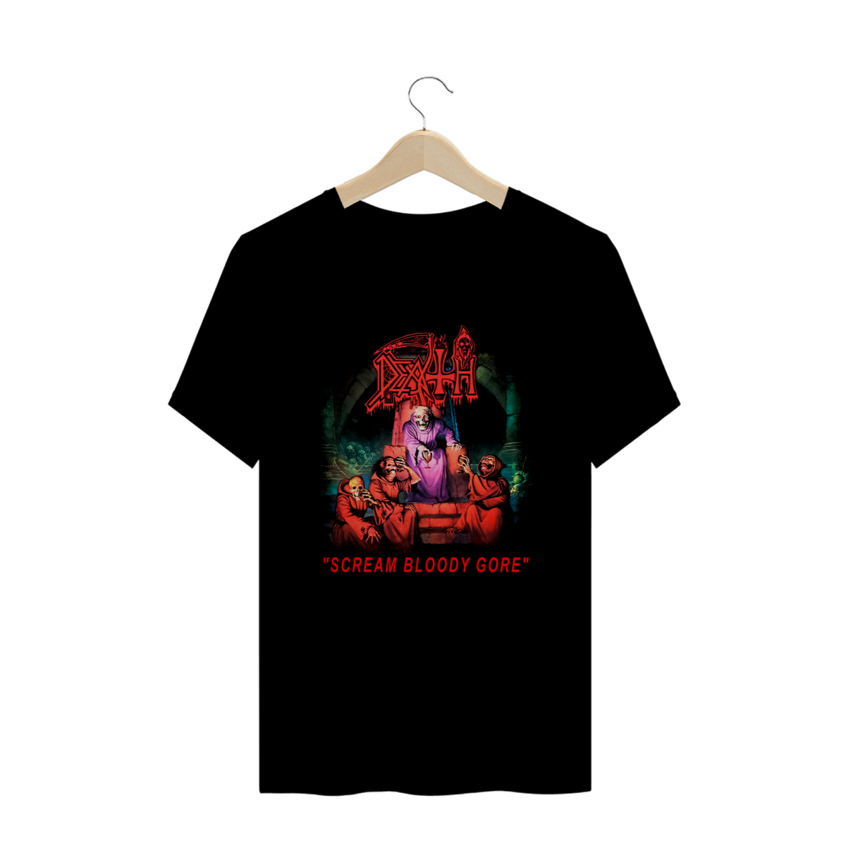 Nome do produto: Camiseta Death Scream Bloody Gore #plusize