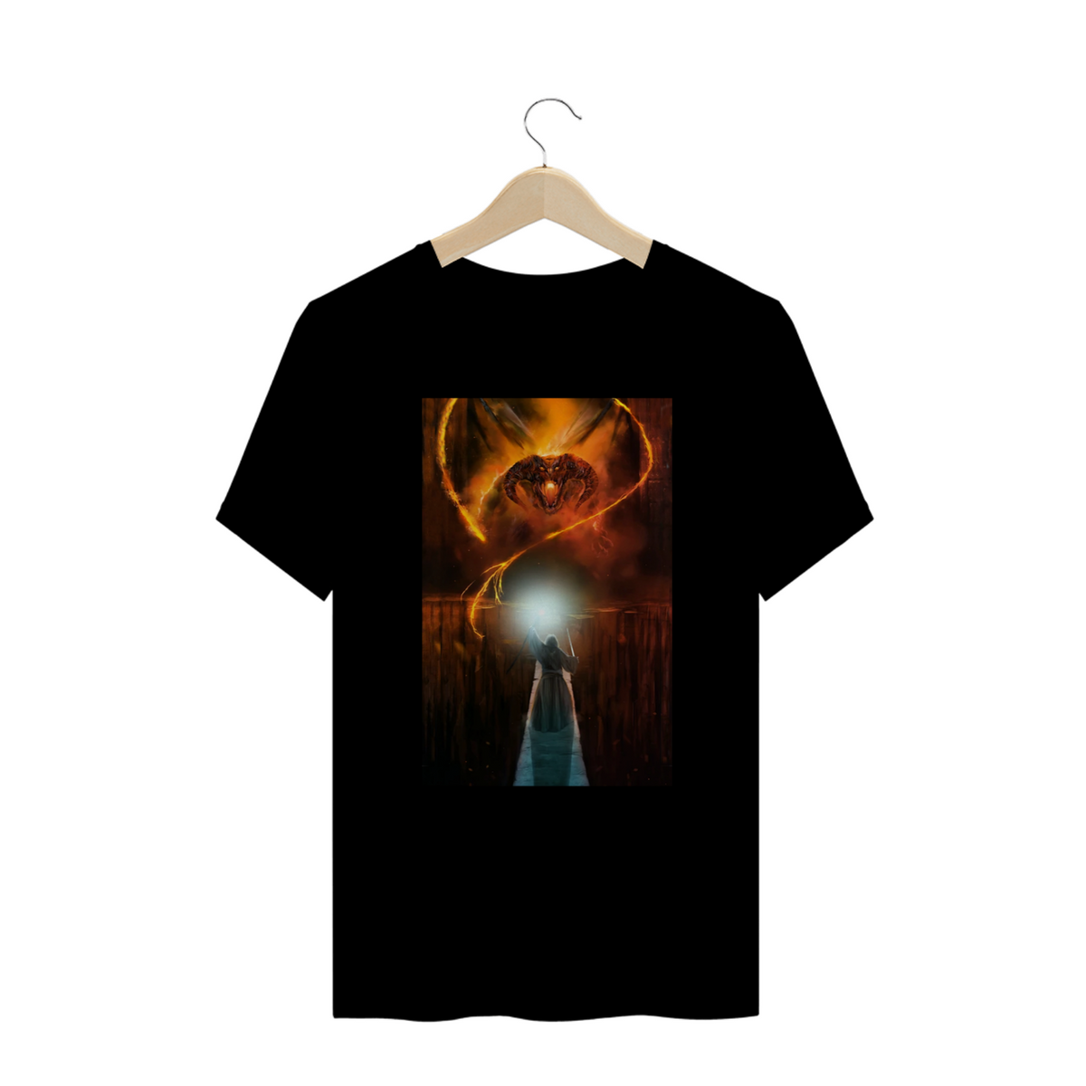 Nome do produto: Camiseta Gandalf vs Balrog #plusize