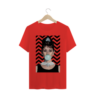 Nome do produtoCamiseta Audrey Hepburn Bubblegum