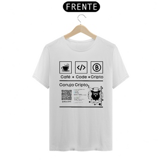 Camiseta Coruja Pro Branca (Coruja Cripto) - PIMA