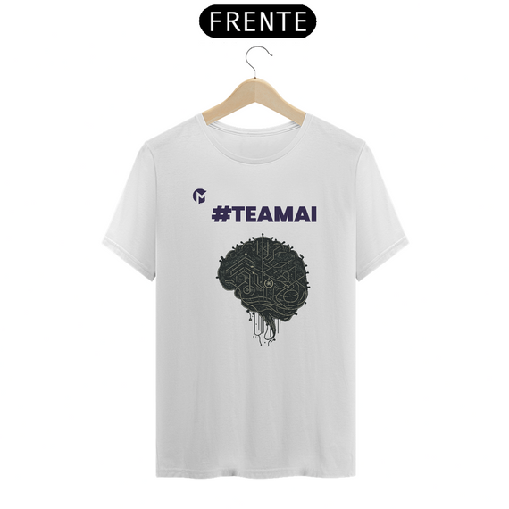 Camiseta Cérebro IA - ML Branca