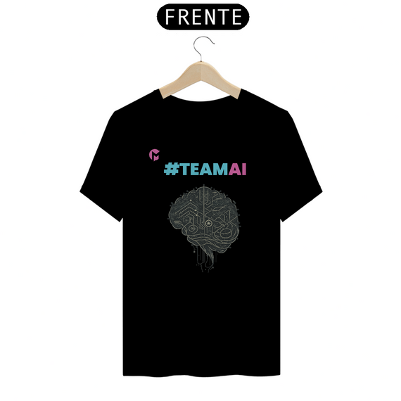Camiseta Cérebro IA - ML Preta
