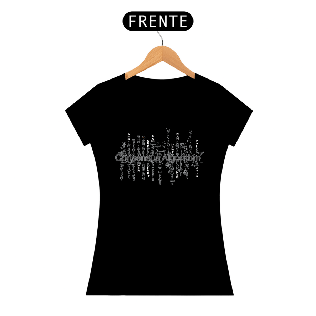 Nome do produto: Camiseta Fem CryptoShirts 18 - Consensus Algorithm