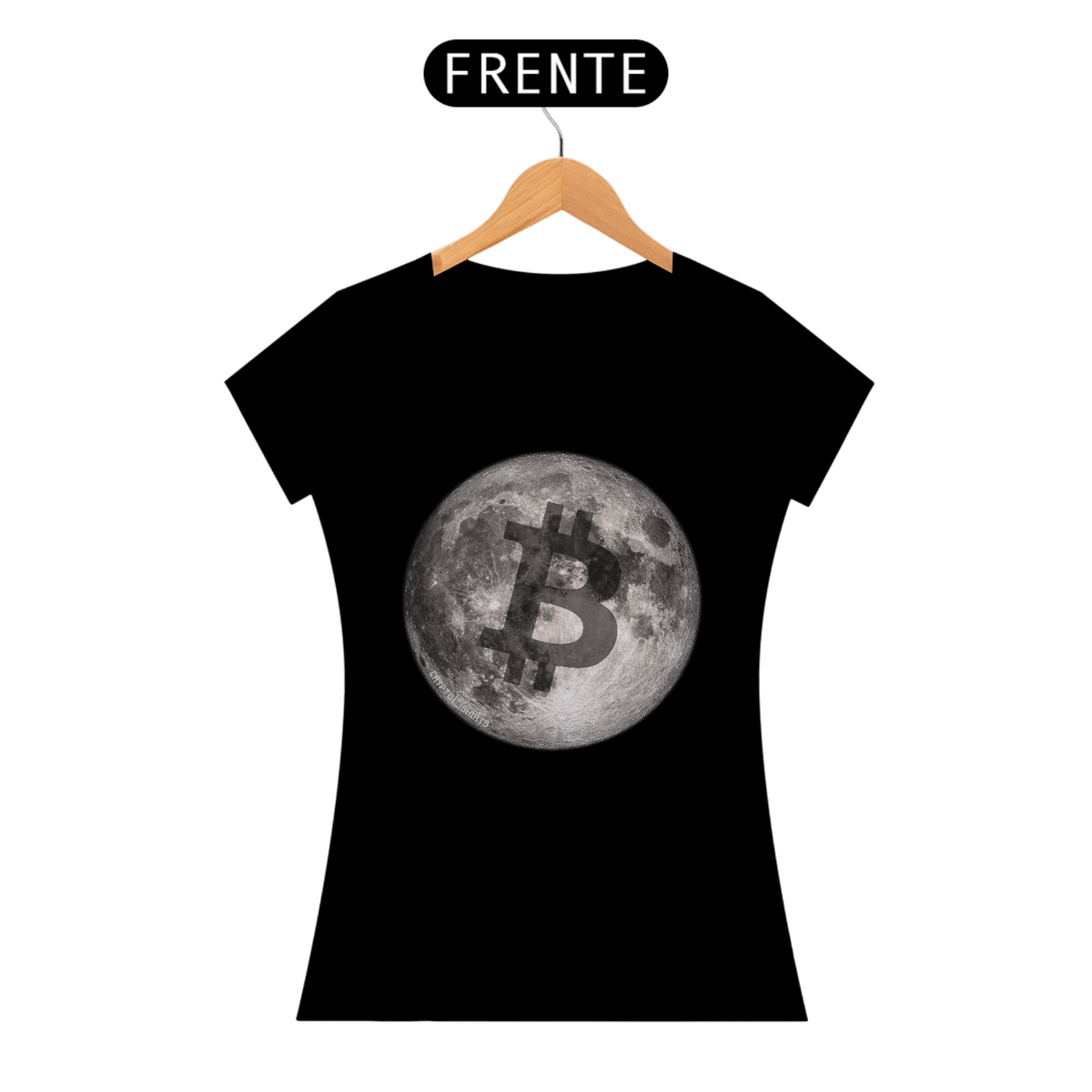 Nome do produto: Camiseta Fem CryptoShirts 25 - To The Moon