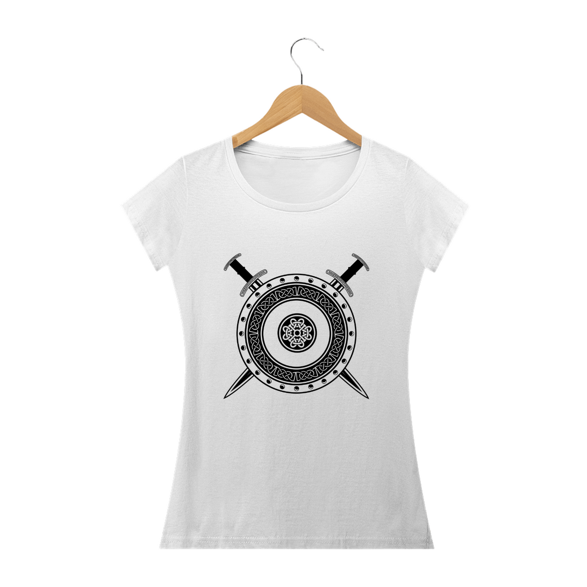 Nome do produto: Camisa escudo Viking Feminina