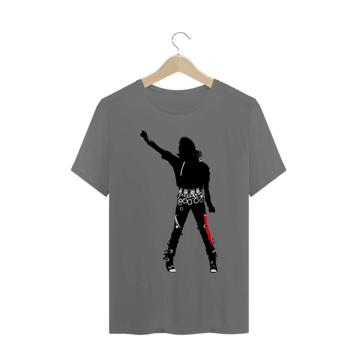 Nome do produto: T-Shirt Masculina Michael Jackson Silueta (Bad)