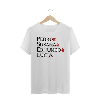 Camiseta Pedro, Susana, Edmundo e Lúcia - cores claras [As Crônicas de Nárnia]