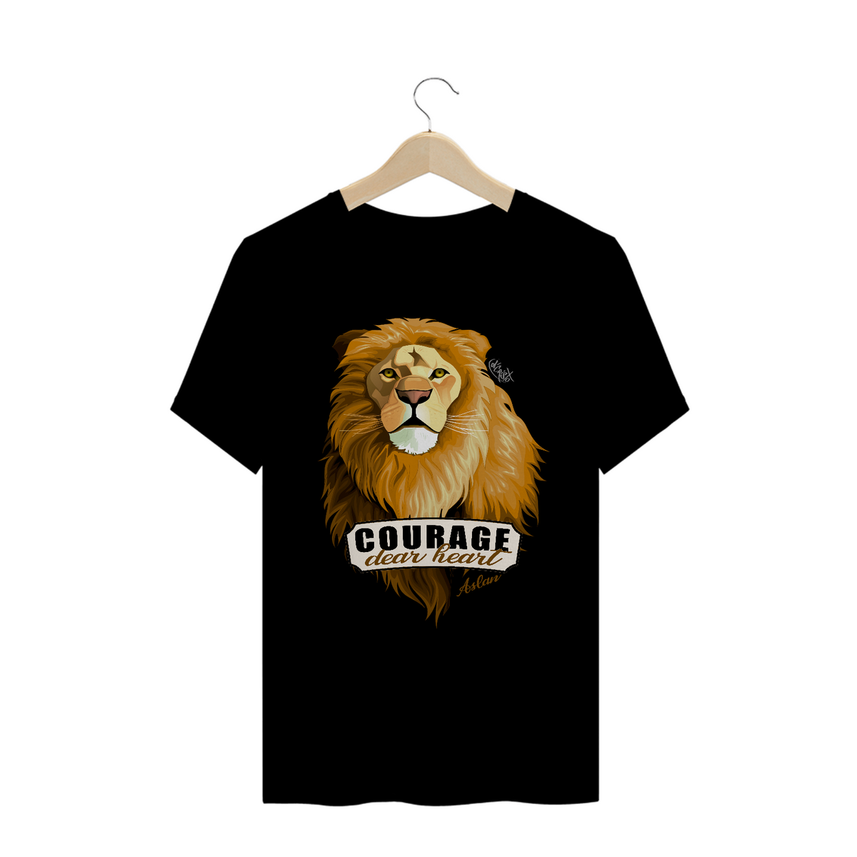 Nome do produto: Camiseta Aslan Courage [As Crônicas de Nárnia]