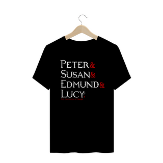 Camiseta Peter, Susan, Edmund and Lucy - cores escuras [As Crônicas de Nárnia]