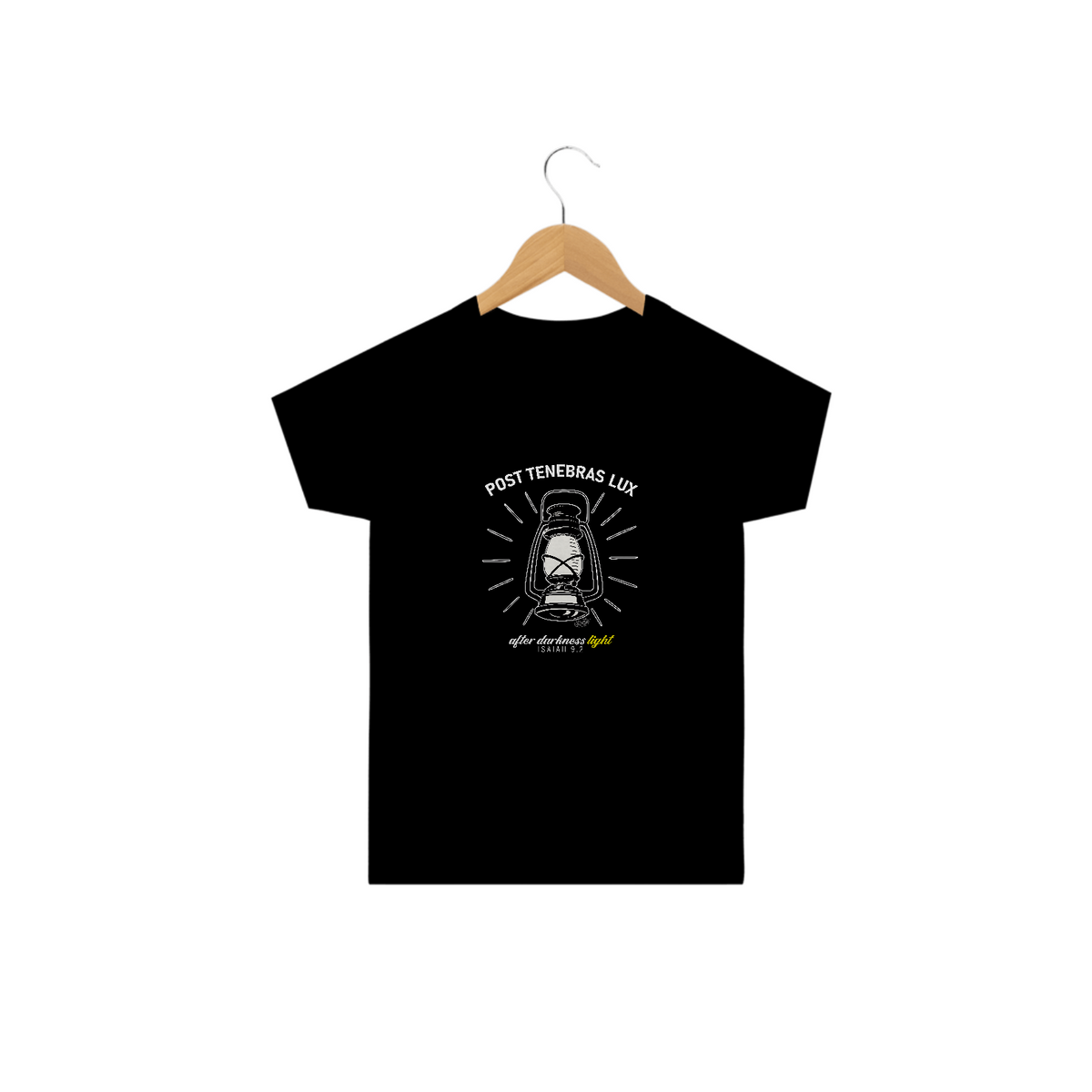 Nome do produto: Camiseta Infantil Post Tenebras Lux - cores escuras