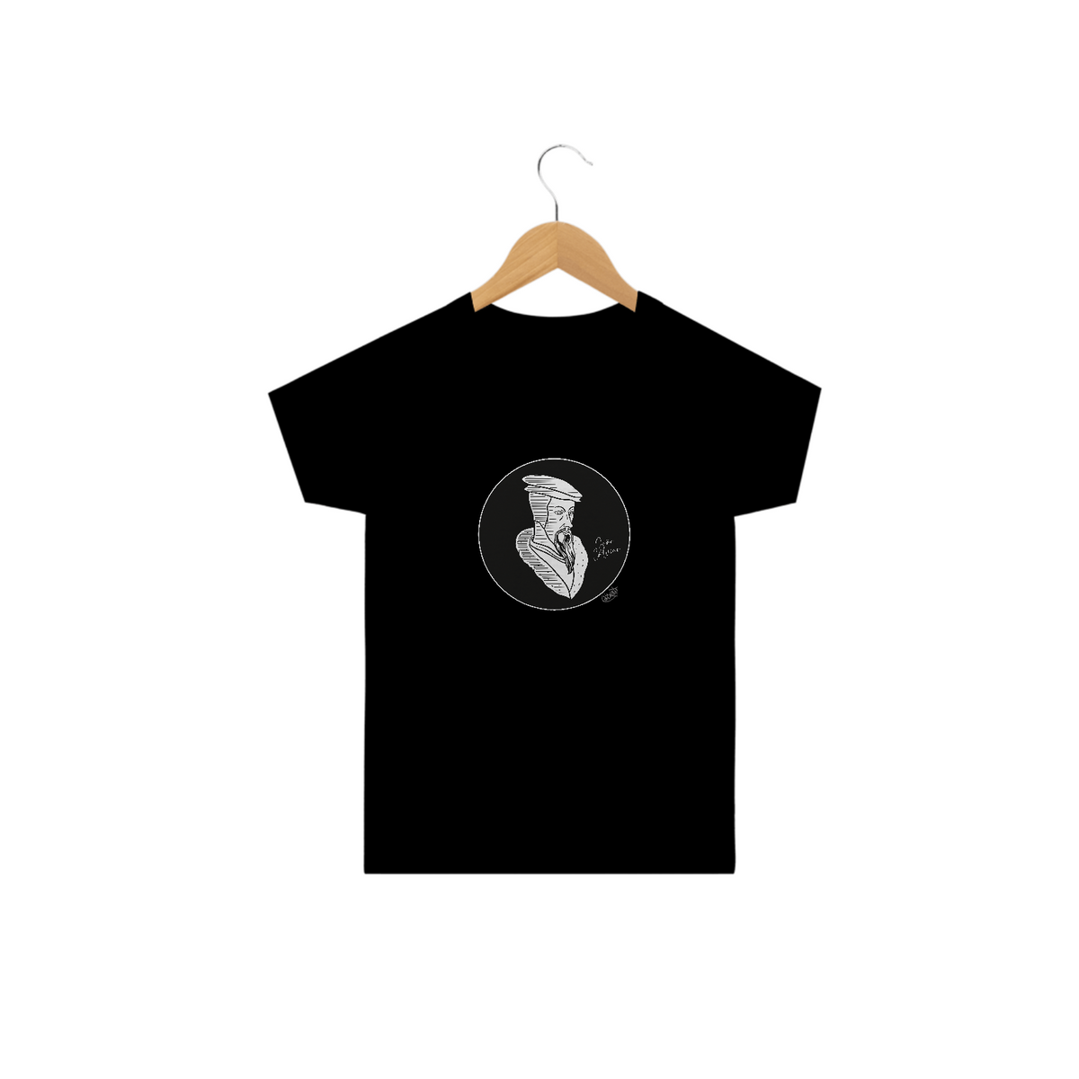 Nome do produto: Camiseta Infantil João Calvino [Coleção Reformadores]