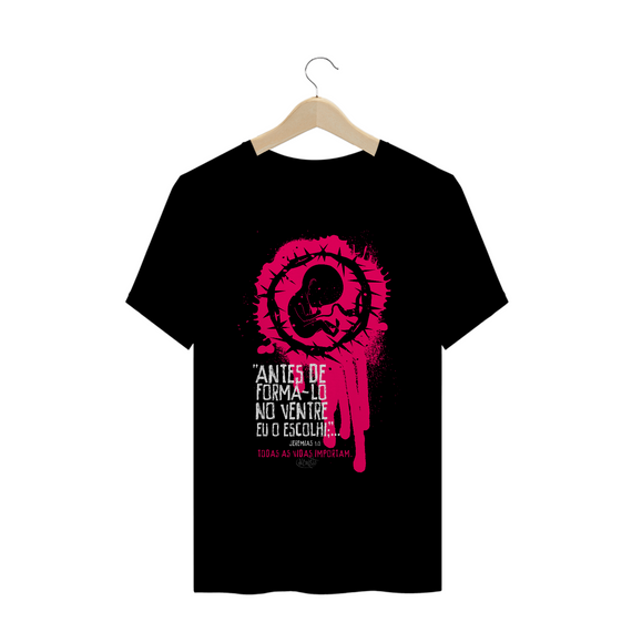 Camiseta Não ao Aborto (cores escuras)