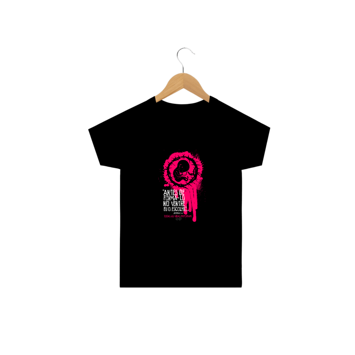 Nome do produto: Camiseta Infantil Não ao Aborto