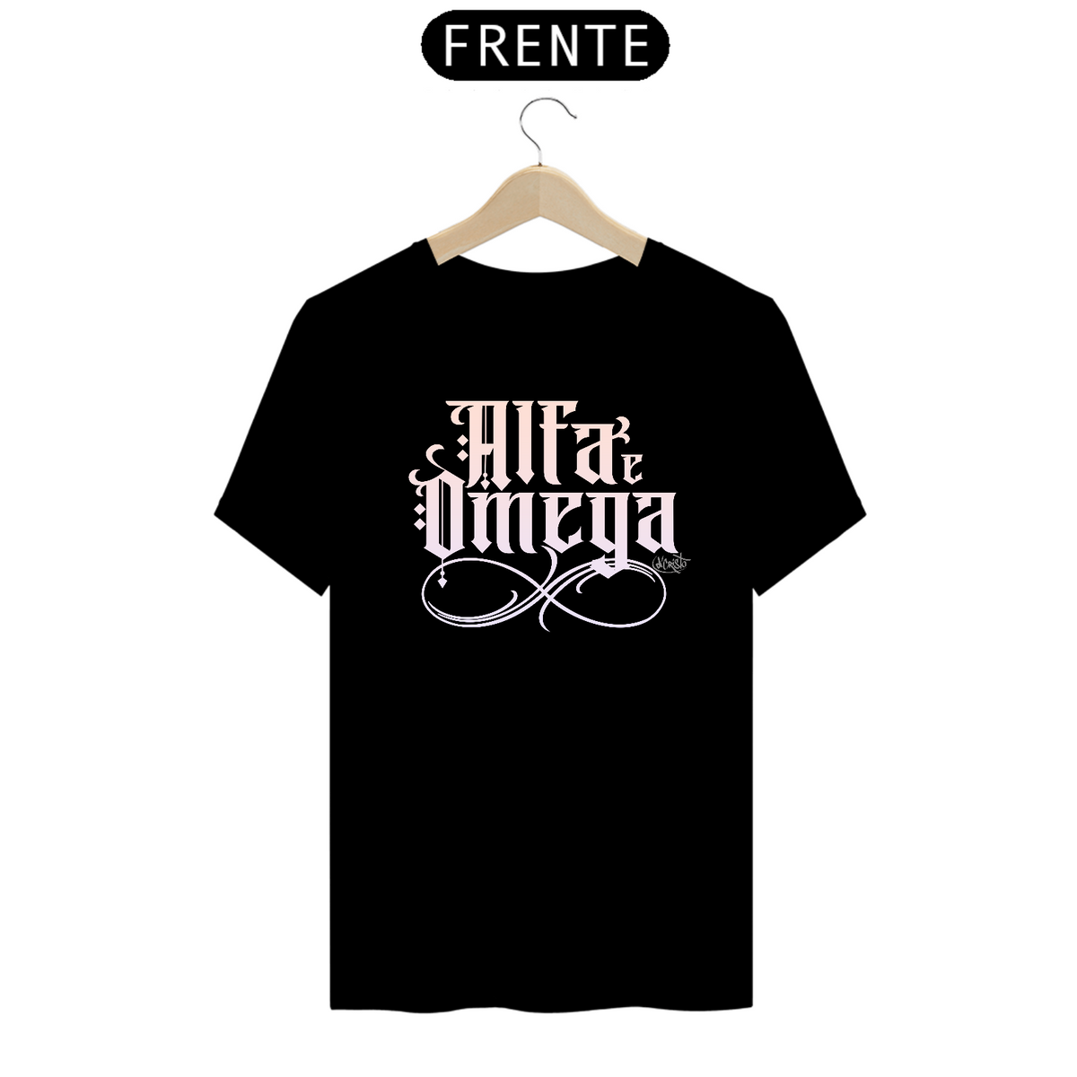 Nome do produto: Camiseta Alfa e Omega (cores escuras)