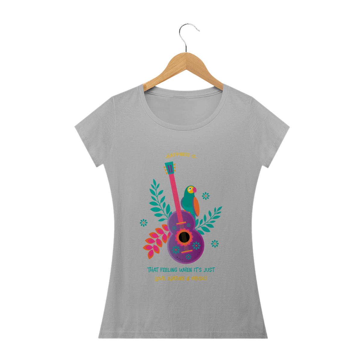 Nome do produto: Camiseta Feminina Happiness - colors