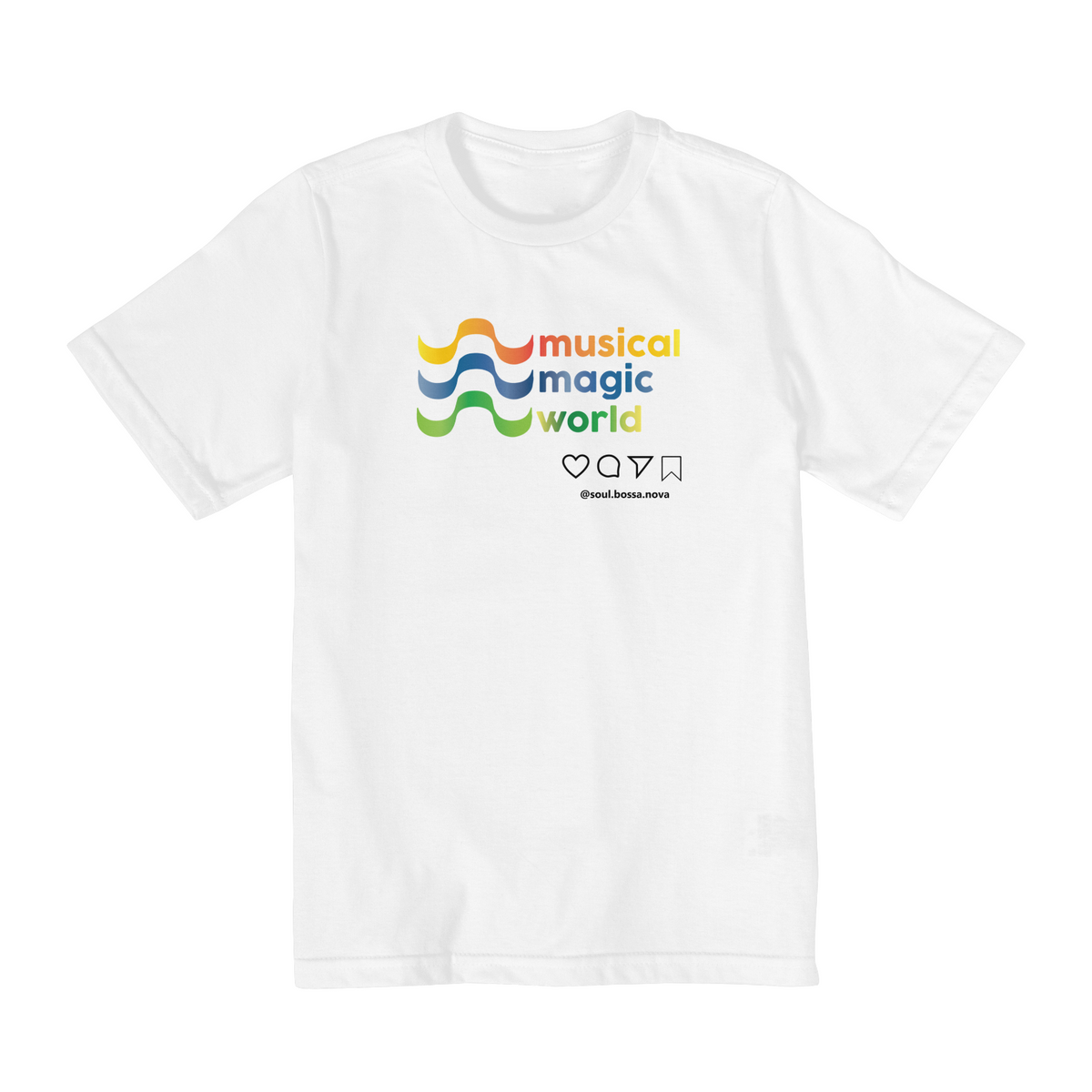 Nome do produto: Camiseta Musical Magic World - Infantil (2 a 8 anos)