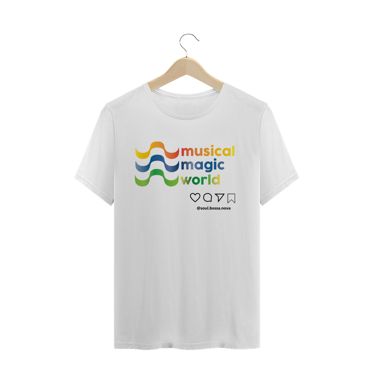Nome do produto: Camiseta Musical Magic World - Malha prime