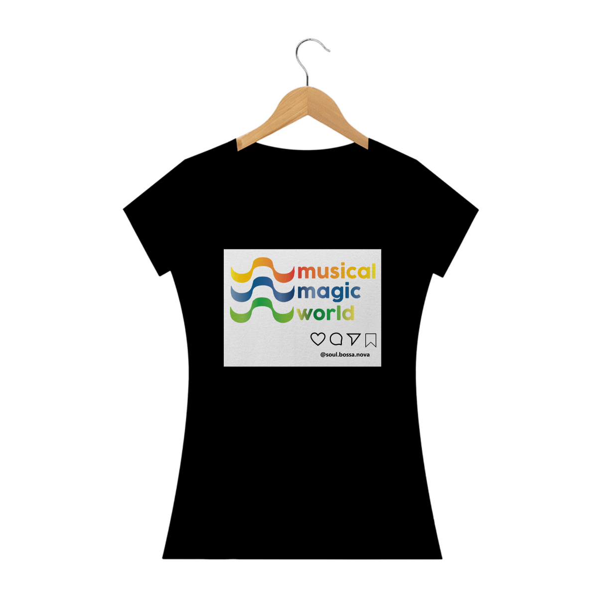 Nome do produto: Camiseta Feminina Musical Magic World - Colors