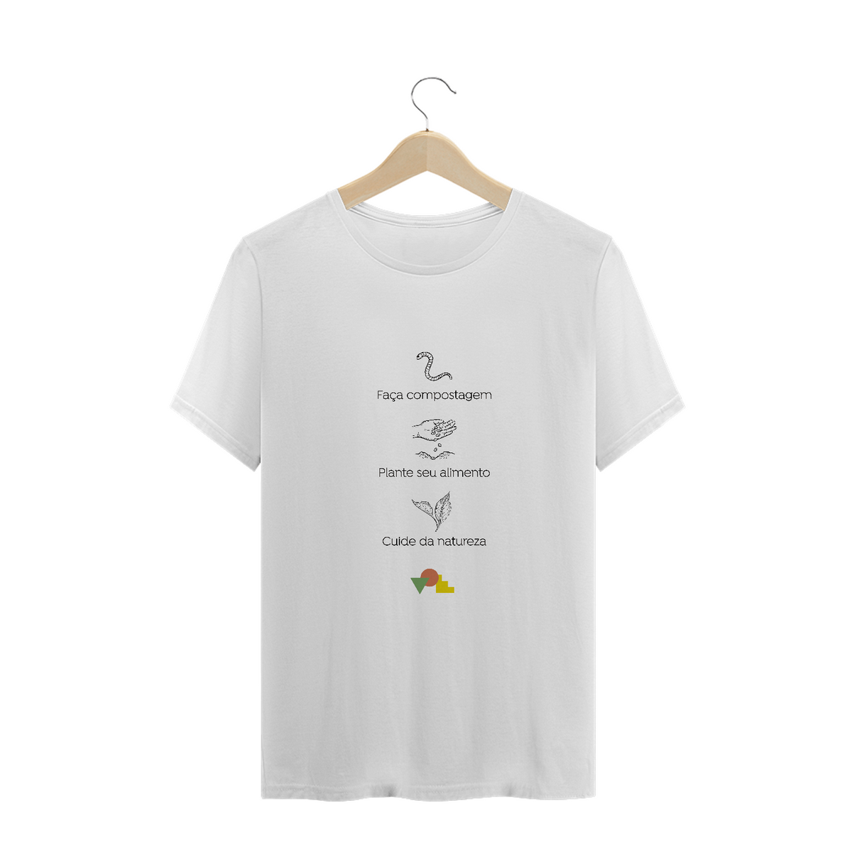 Nome do produto: Camiseta Colorida Compostagem Alimento Natureza