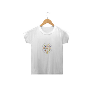 Camiseta Infantil Tradicional Montessori Colorida