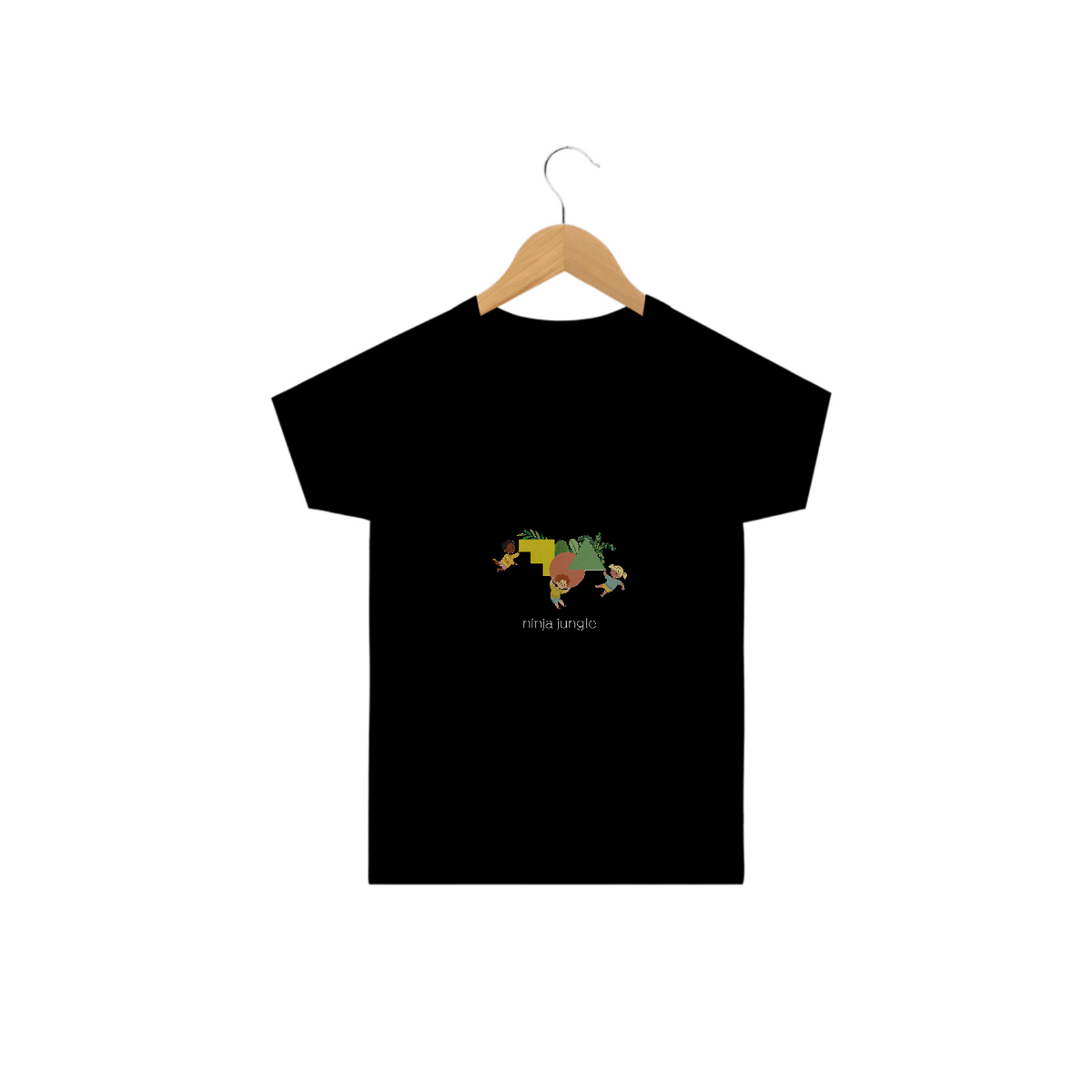 Nome do produto: Camiseta Infantil Ninja Jungle Preta