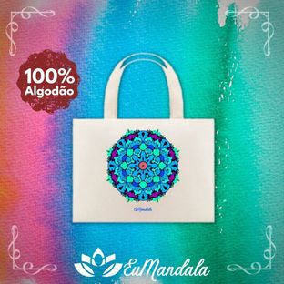Nome do produtoEco Bag Maravilhosa Hindu Budista Octogonal Azul [EuMandala by Will Markz]