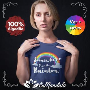 Nome do produtoBabylook Mensagem Somewhere over the rainbow - O Mágico de Oz [EuMandala by Will Markz]