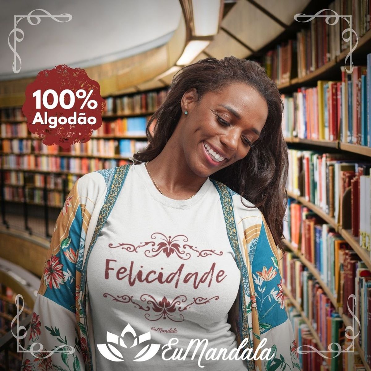 Nome do produtoBabylook Mensagem Felicidade [EuMandala by Will Markz]