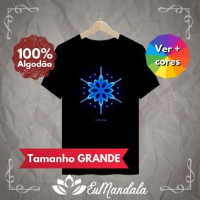 Camiseta Grande Unissex Mandala Delicada Floral 2 [EuMandala by Will Markz]