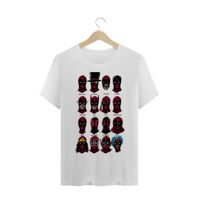 camiseta  faces do deadpool 