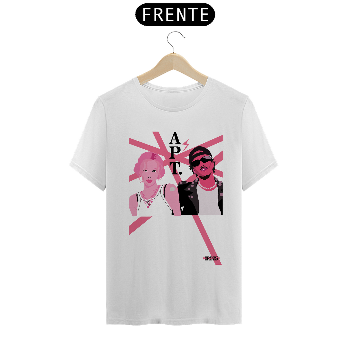 Nome do produto: Camiseta APT Rose e Bruno Mars