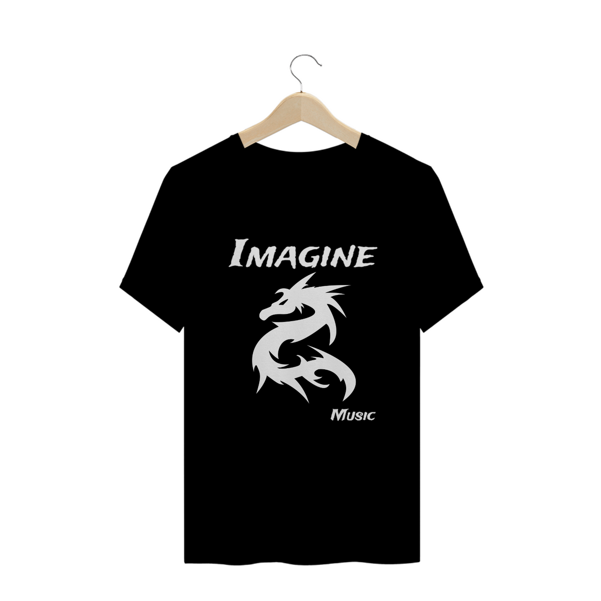 Nome do produto: Camisa Masculina Imagine Dragons (logo branco)