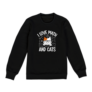Nome do produtoI LOVE MATH AND CATS [2] [MOLETOM UNISSEX]