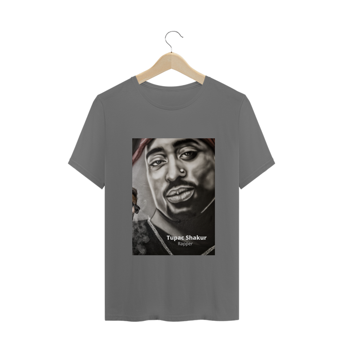 Nome do produto: Camisa Estonada Tupac Cinza