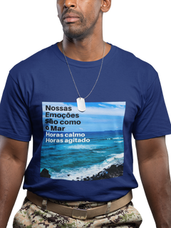 Nome do produtoCamiseta Masculina Básica Mar Calmo e Agitado