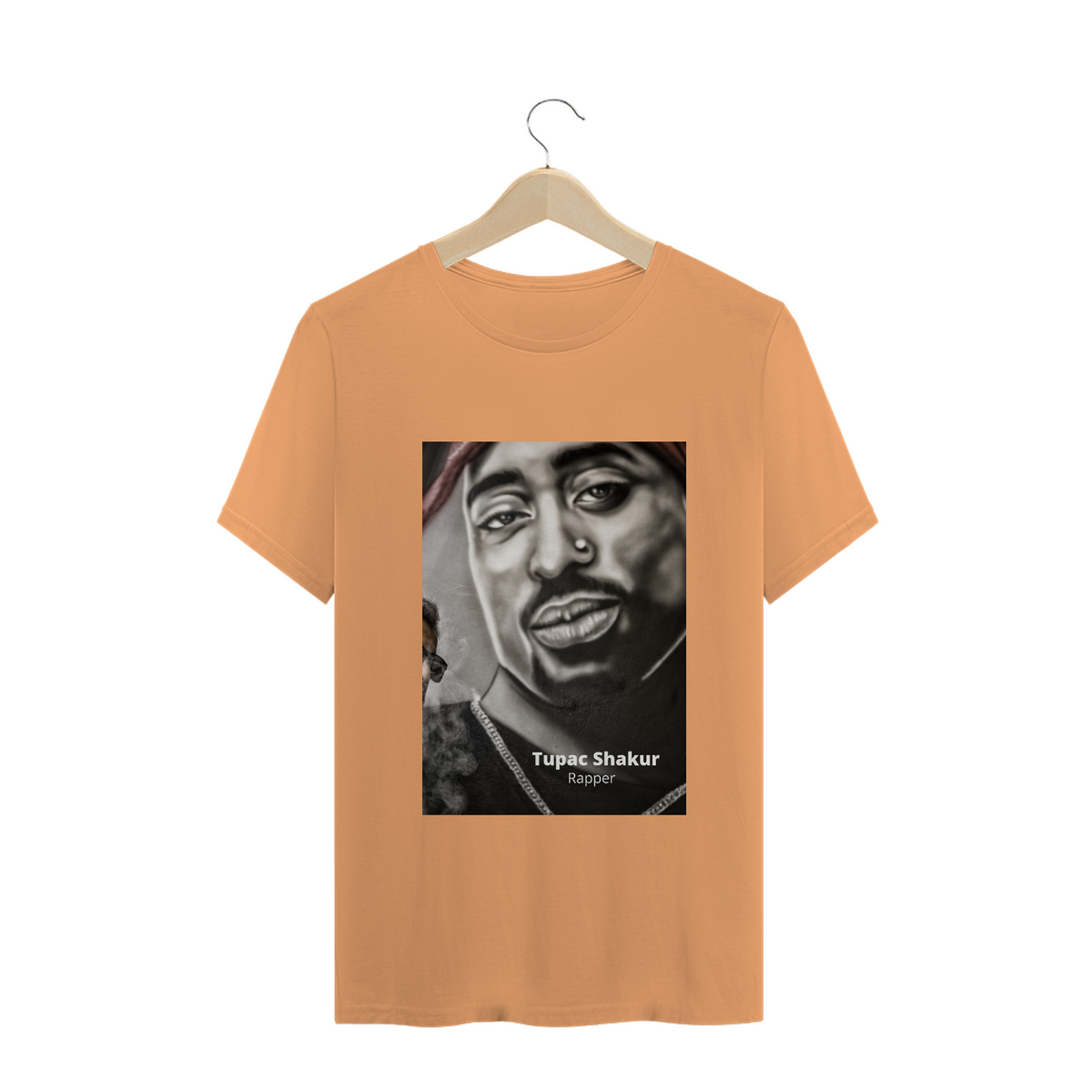 Nome do produto: Camisa Estonada Tupac Laranja