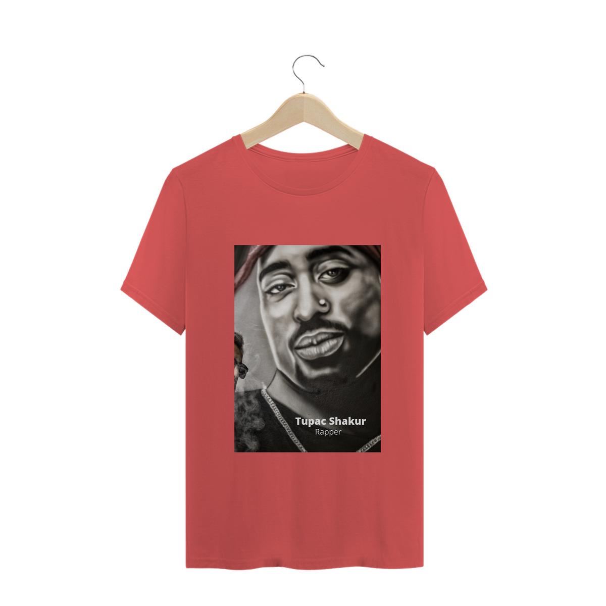 Nome do produto: Camisa Estonada Tupac Vemelha