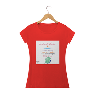 Nome do produtoCamiseta Baby Básica Cuidar de Plantas