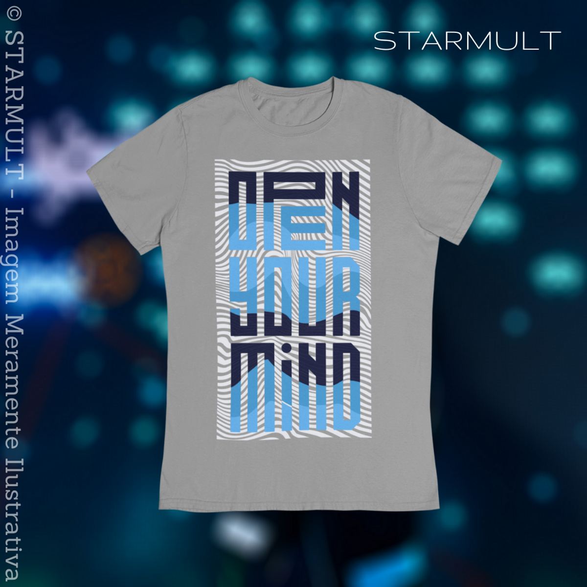 Nome do produto: CAMISETA - OPEN YOUR MIND (BLUEE) STARMULT